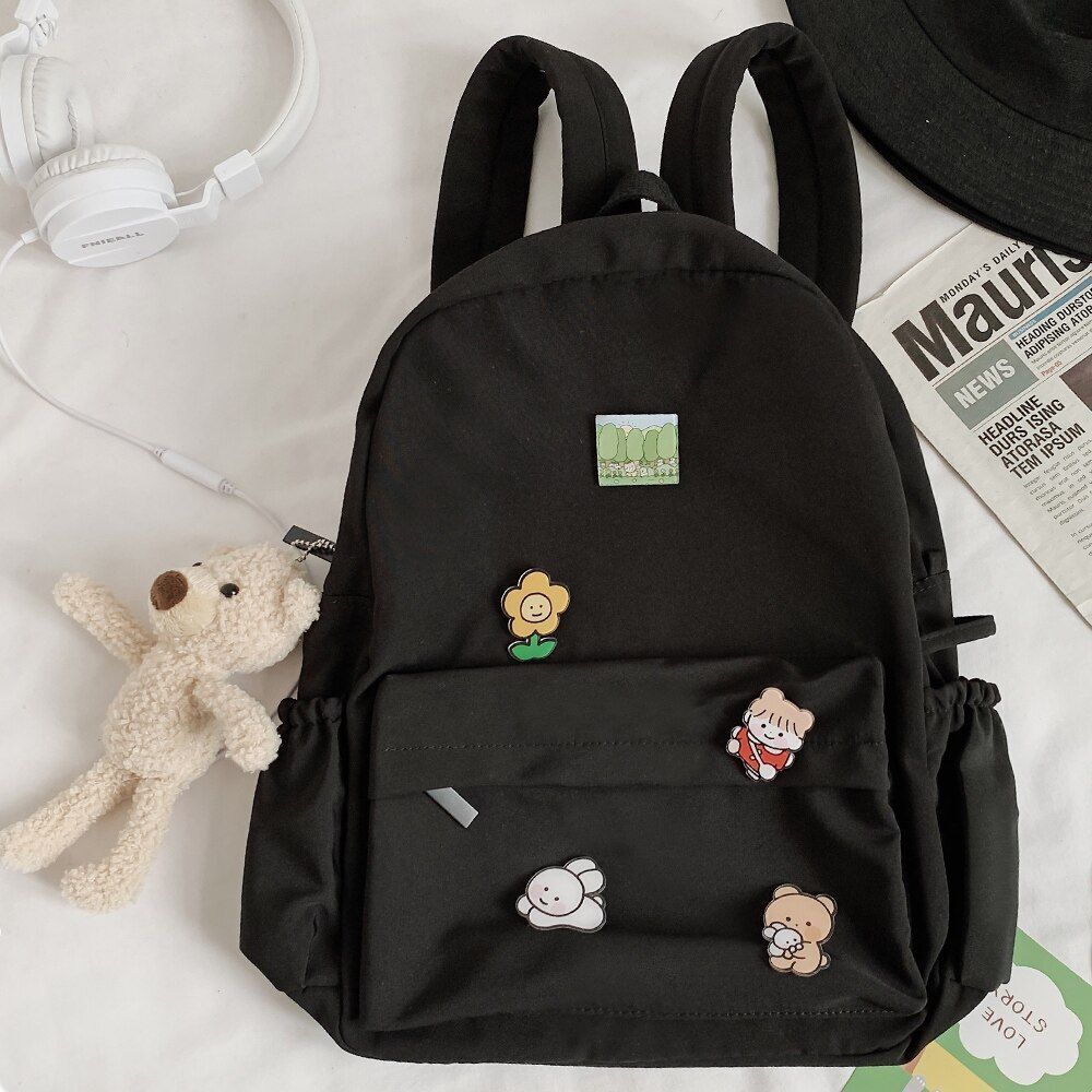 Women Nylon Backpack Student College School Bag Backpack Fashion Bags 30*11*40CM