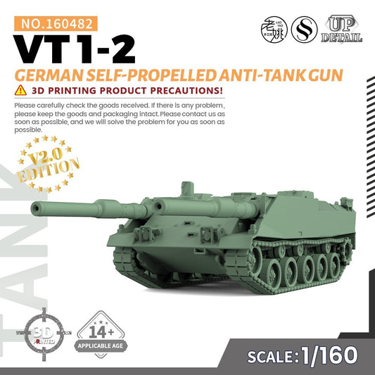 SS160482 1/160 Military Model Kit German VT 1-2 Self-Propelled Anti-Tank Gun