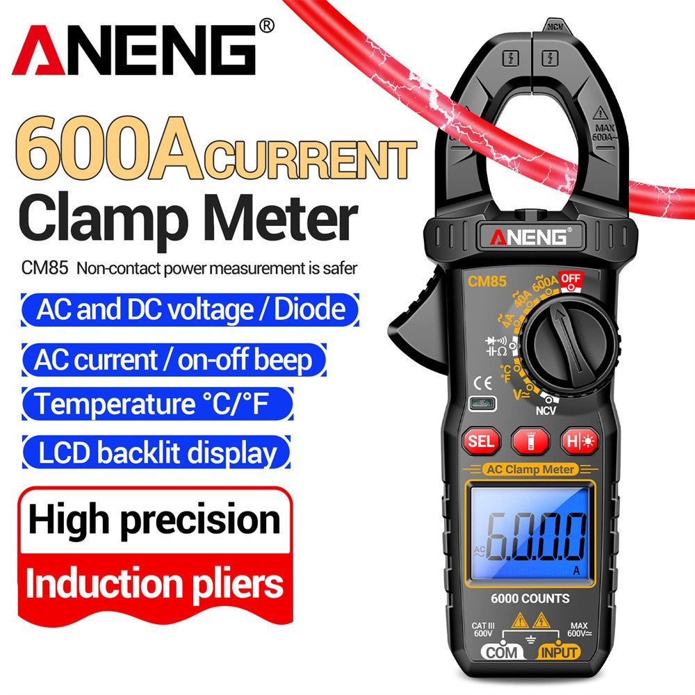 ANENG CM85 Digital Multimeter Tester AC DC Volt Ohm Amp Clamp Meter Auto Range