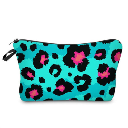 Personalized Pretty Makeup Bag Leopard Print Cosmetic Bags Multifunction Travel