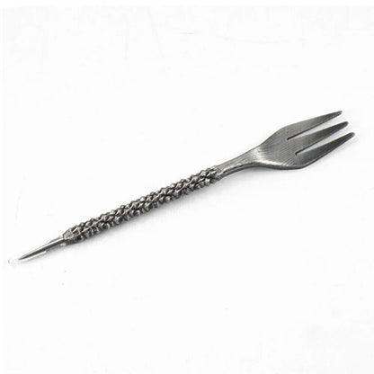 Hookah Fork With Pecker Retro Aluminum Foil Hole Puncher 2-In-1 Shisha Accessory