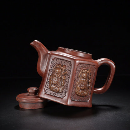 Chinese Yixing Zisha Clay Handmade Exquisite Teapot （寿星 底款：时大彬）