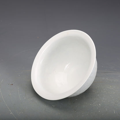 5.5" Chinese Yuan Nightlight Porcelain White Glaze 12 Zodiac Animal Dragon Cup