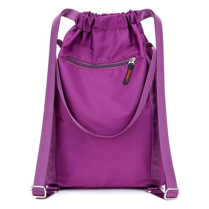 Nylon Backpacks Drawstring Rucksack Multifunction Shoulder Bag Travel Schoolbags