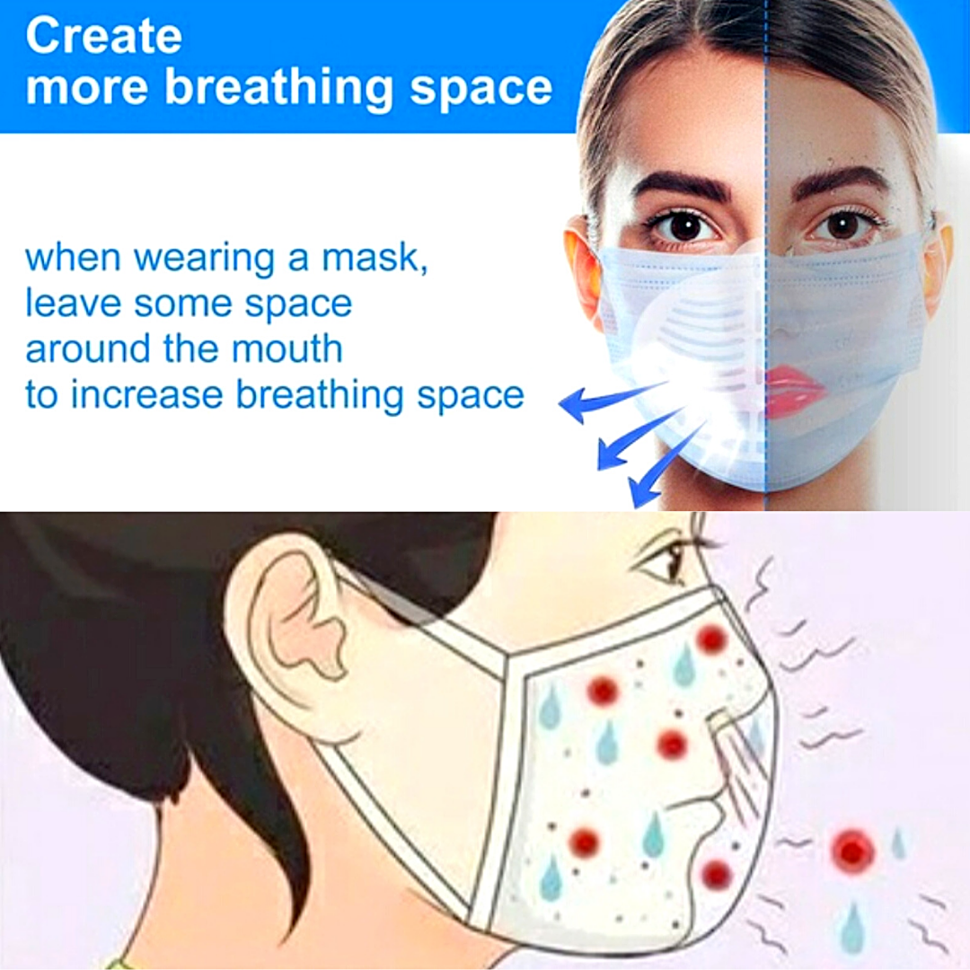 Mascarilla Soporte Boca Separador Interior Reutilizable 3D Soporte d Respiracion