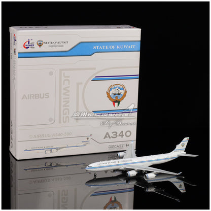 1:400 JC Wings State of Kuwait AIRBUS A340-500 Airplane Diecast Aircraft Model