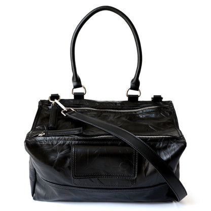Wrinkled Real Leather Handbag Shoulder Bag Purse Tote w/ lots of pocket Fashion