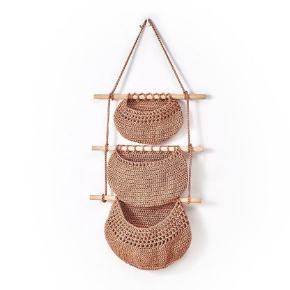 Hanging Fruit Basket Handmade Woven Jute Vegetable Storage Bag Kitchen Organizer