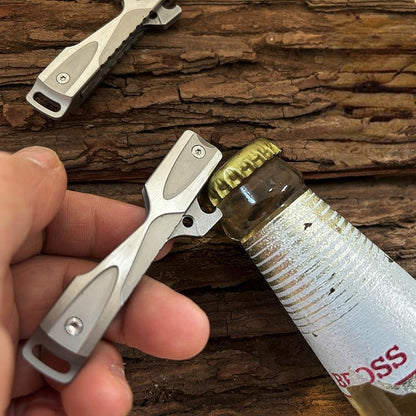 Stainless Steel Bottle Opener EDC Keychain Fidget Decompression Toy Pocket Tool