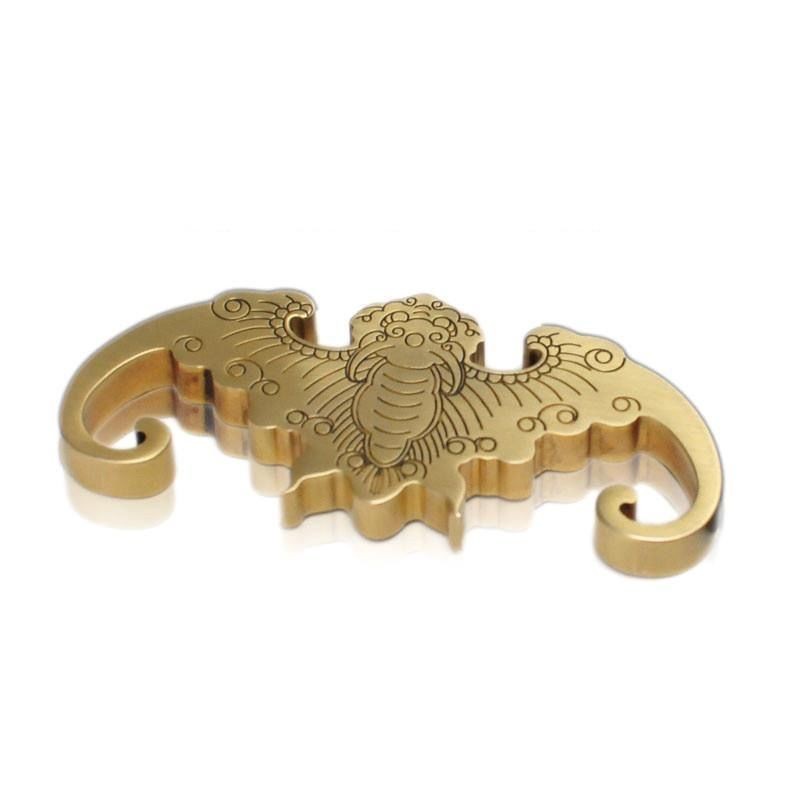 Pure Brass Bat Brush Rest 200g Chinese Calligraphy Paperweight