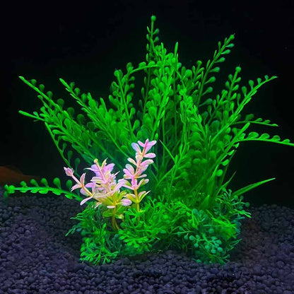 Aquarium Decor Plastic Aquatic Artificial Plants Fish Tank Water Ornament 8x14cm