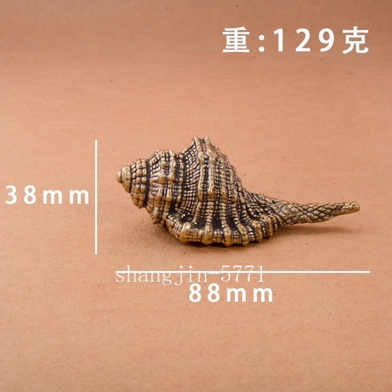 Brass Sea Conch Statue Sculpture Shell Artwork Figurine Home Decor