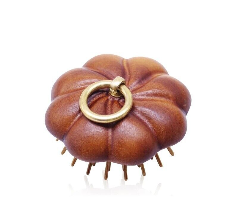 Women Mini Hair Brush Sandalwood Travel Pocket Comb Head Scalp Massage 8.3x5.2cm