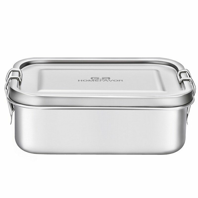 Lunch Container Stainless Steel Food Snack Storage Boxes Eco-friendly Rectangle