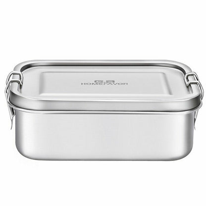 Lunch Container Stainless Steel Food Snack Storage Boxes Eco-friendly Rectangle