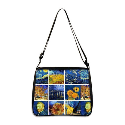 Famous Paintings Handbag Women Shoulder Bags Shopping Bag Canvas Pouch Zipper