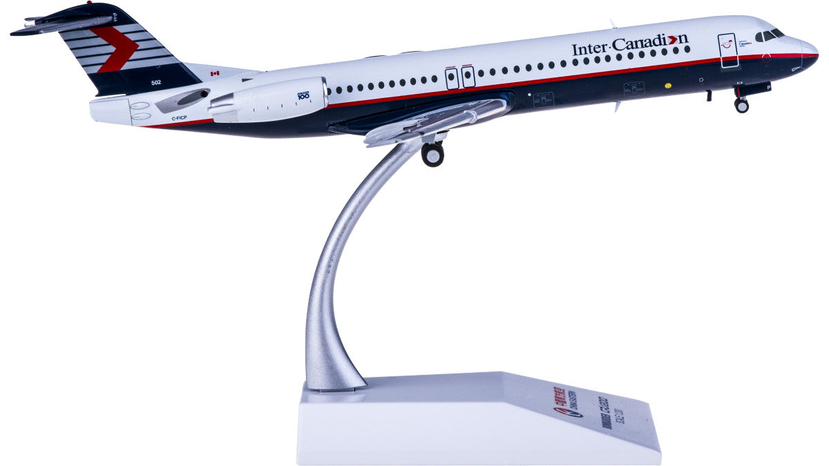 1:200 JC Wings Inter Canadian Fokker 100 Passenger Aircraft Diecast Plane Model