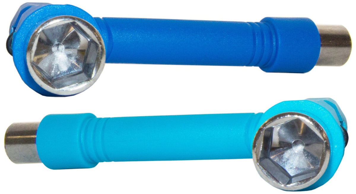 2 Pack Skateboard / Longboard T-Tools: 3/8", 1/2", 9/16", Hex Key, & Screwdriver
