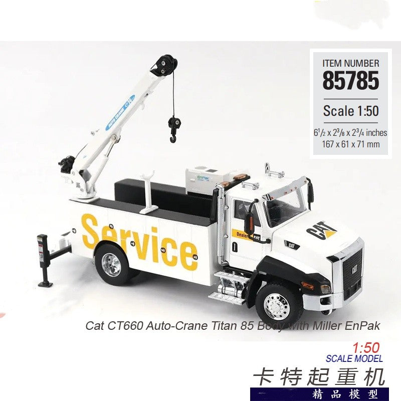 1:50 DM CAT CT660 Auto-Crane Titan 85 Body & Miller EnPak Machine Diecast Model