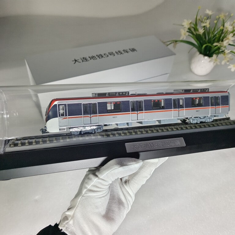 1:68 40CM Dalian Metro Line 5 Subway Vehicle Passenger Train Diecast Model