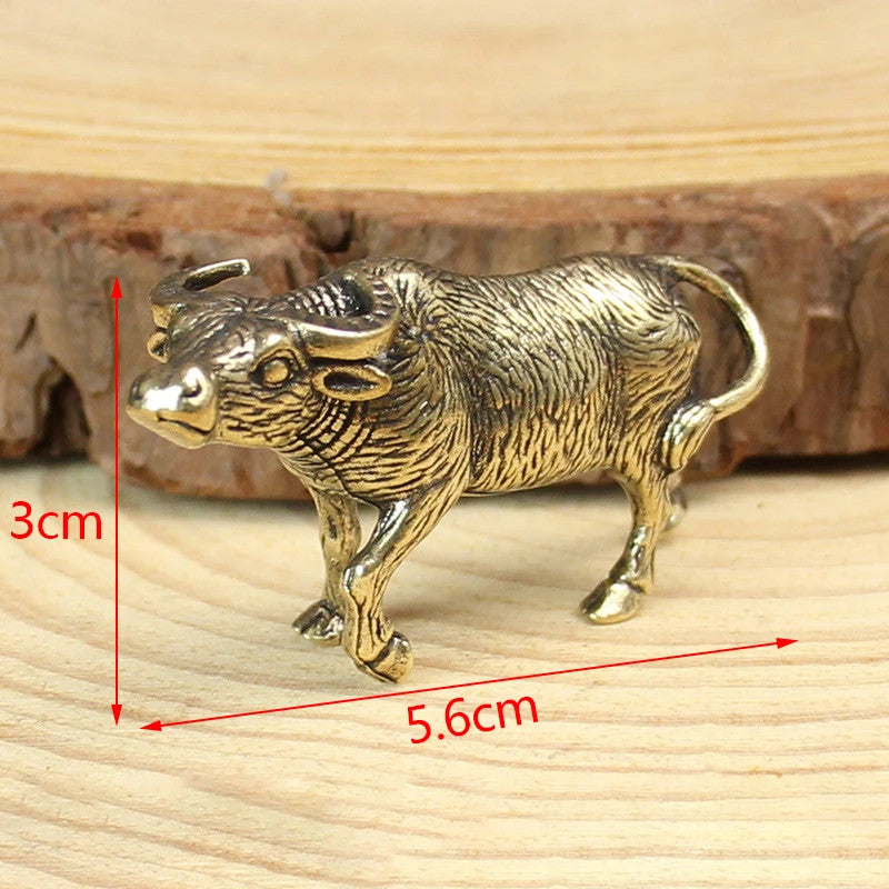1Pc Chinese Retro Brass Twelve Zodiac Ornaments Statue Home Feng Shui Decoration
