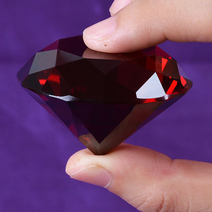 50mm Crystal Paperweight Glass Art Large Giant Diamond Decor Centerpiece Gifts