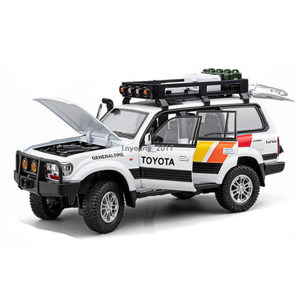 1/24 Land Cruiser LC80 Model Car Diecast Toy Cars Toys for Boys Kids Gifts White