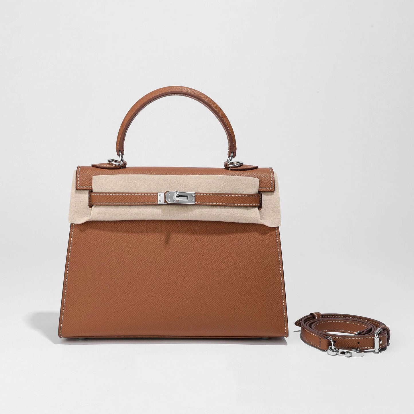 19/22/25/28 Real Leather Small Flap Briefcase Tote Clutch Shoulder Bag Crossbody