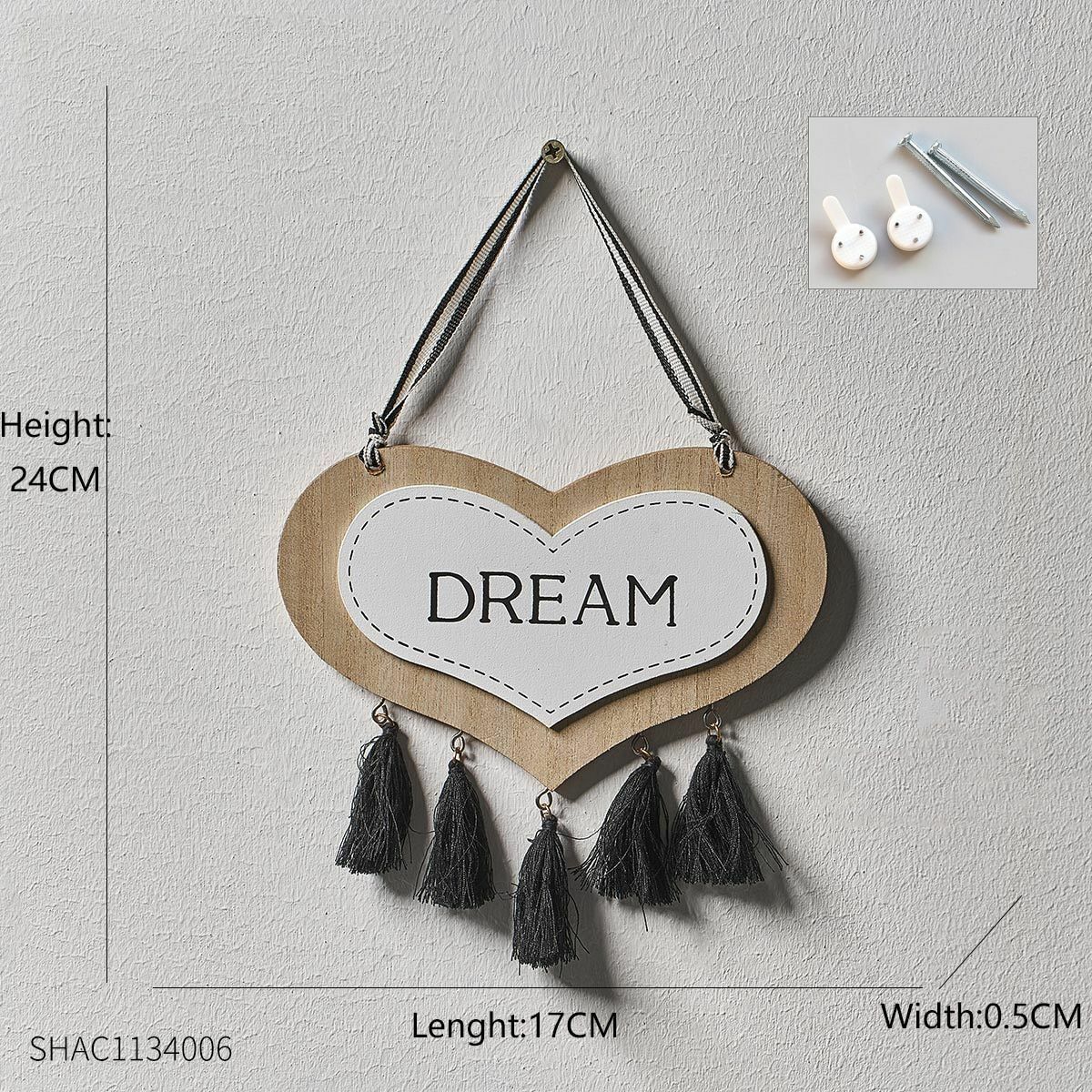Key Holder Hanger Wall Hanging Wood Wall Organizer Rectangle House Shape Rack