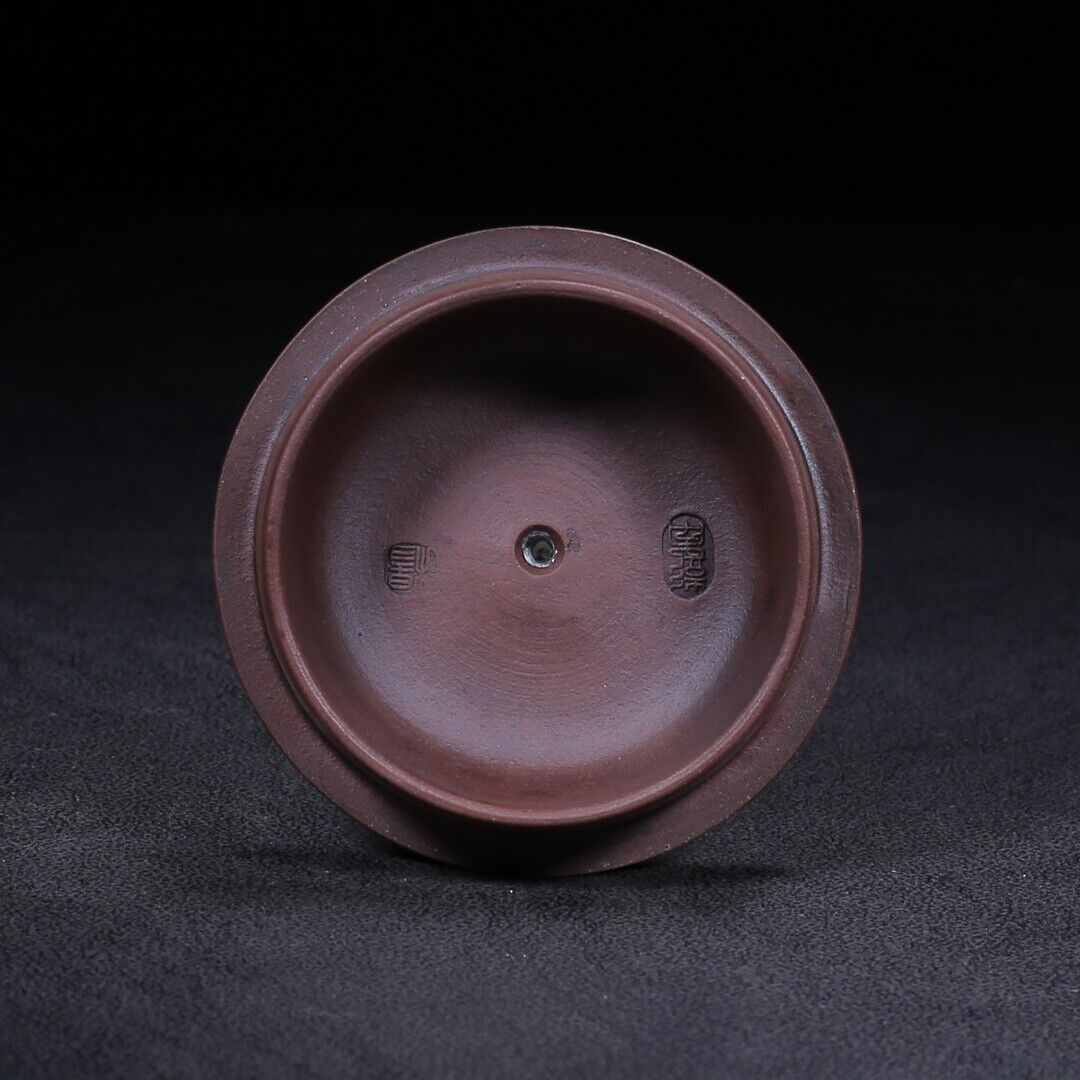 Chinese Yixing Zisha Clay Handmade Exquisite Teapot fortune turns（葫芦（镶玉） 底款：杨彭）