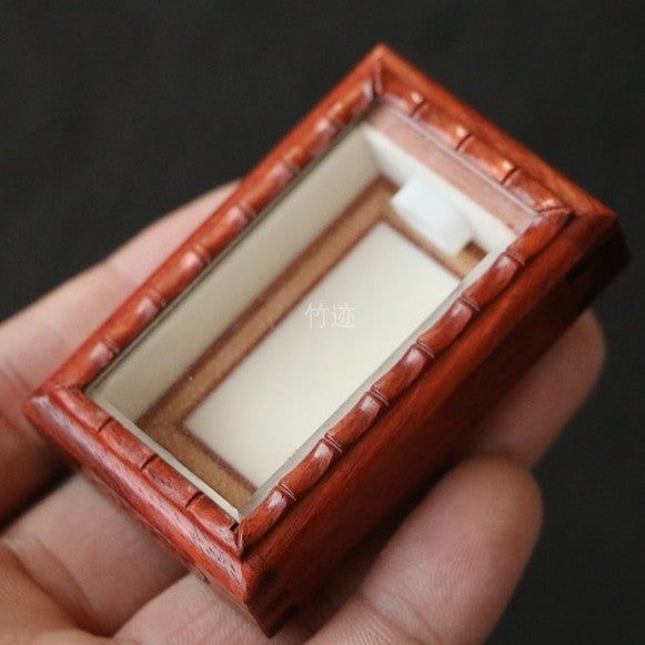Haipai Master Zhang Shenglin Redwood Insect Box 60x38x16mm Mortise-Tenon