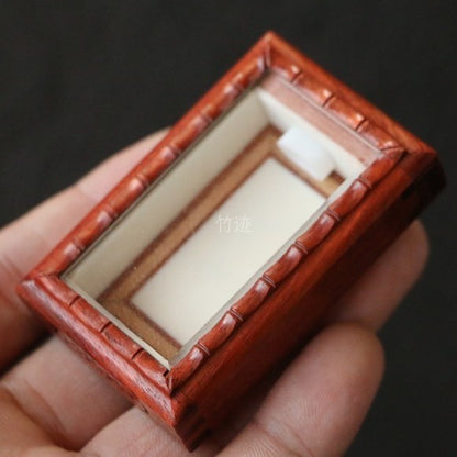 Haipai Master Zhang Shenglin Redwood Insect Box 60x38x16mm Mortise-Tenon
