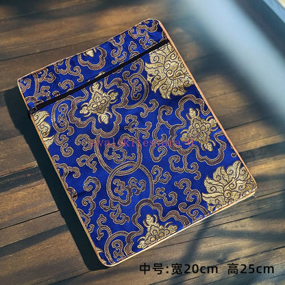1PC Brocade Zipper Bag Warp Cloth Scripture Bag Jewelry Pouch