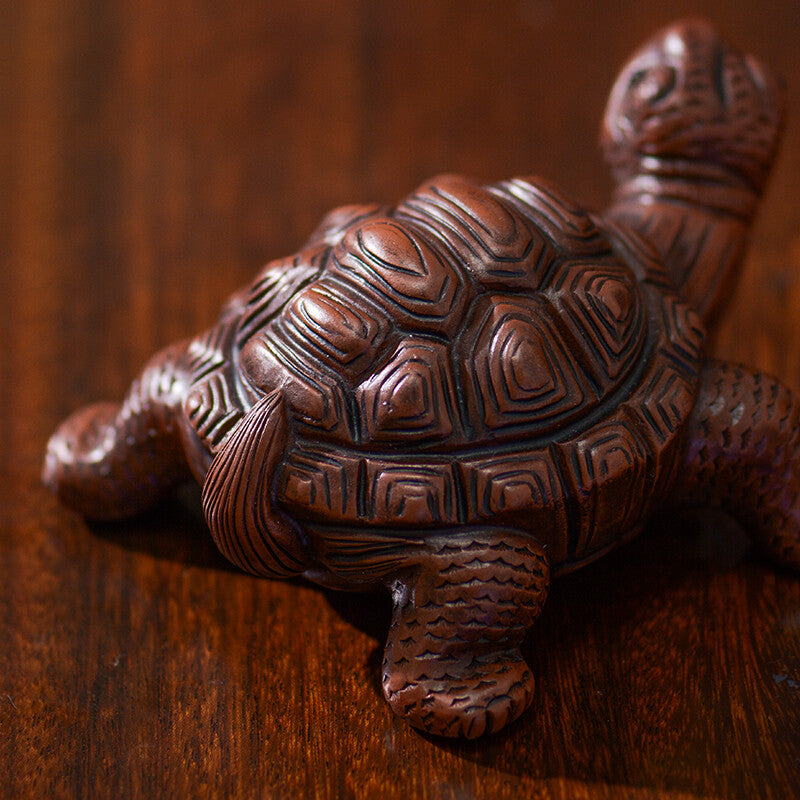 Handmade Artware Turtle China Mascot Yixing Zisha Purple Clay Tea Pet Creative
