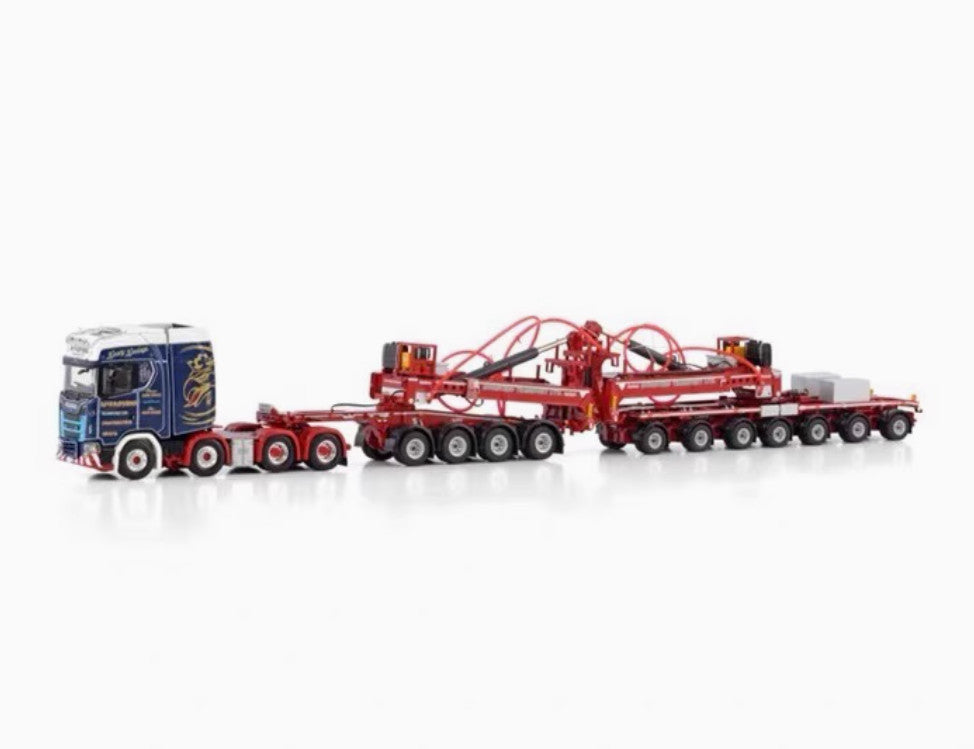1:50 WSI SCANIA S CS20H 8X4 Wind Power Trailer MCFADYENS Machine Diecast Model