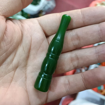 1PC Exquisite Chinese Green Jade Handmade Pipe Cigarette Holder