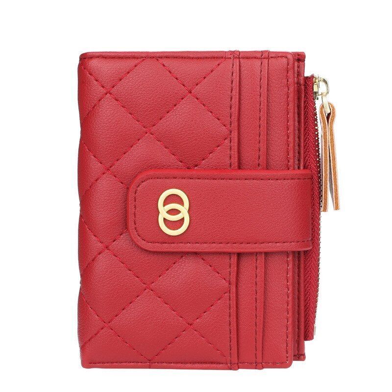 Synthetic Leather Wallet Purse Card Holder Coin Money Bag Zipper 12.5*9.5*2.5 CM