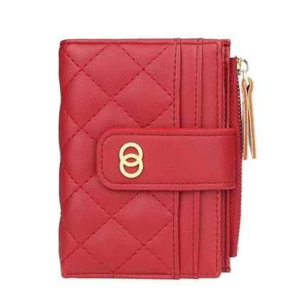 Synthetic Leather Wallet Purse Card Holder Coin Money Bag Zipper 12.5*9.5*2.5 CM