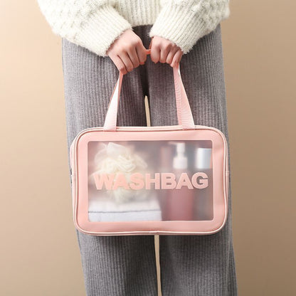 Transparent PVC Storage Bags Travel Organizer Makeup Bag Cosmetic Case Toiletry