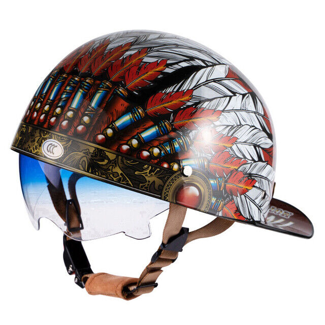 Carbon Fiber Motorcycle Half Helmet Men Women Gift Retro Motorcycle Helmet