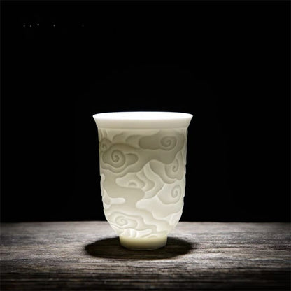 Ceramic Dragon Phoenix Teacup Zen Jade Porcelain Water Mug Creative Tea Cup