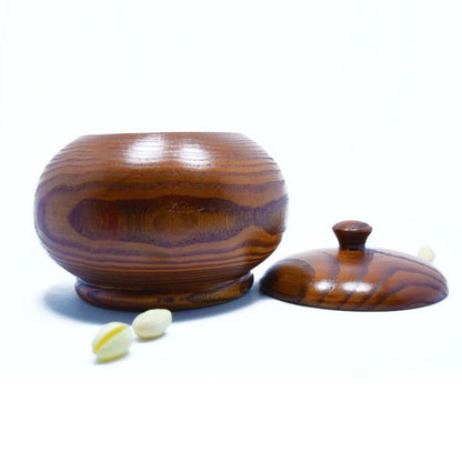 Wooden Tea Caddy 15×8.8cm Snack Nut Storage Jar Creative Wood Container