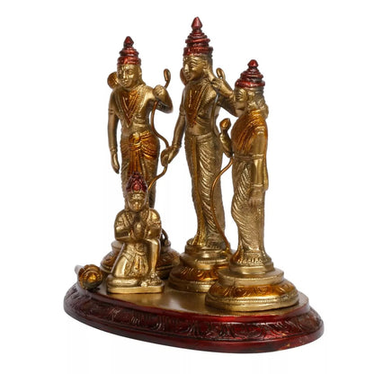 Ram Darbar Lord Rama Sita Laxman Hanuman Brass Family Statue Figurine Sculpture