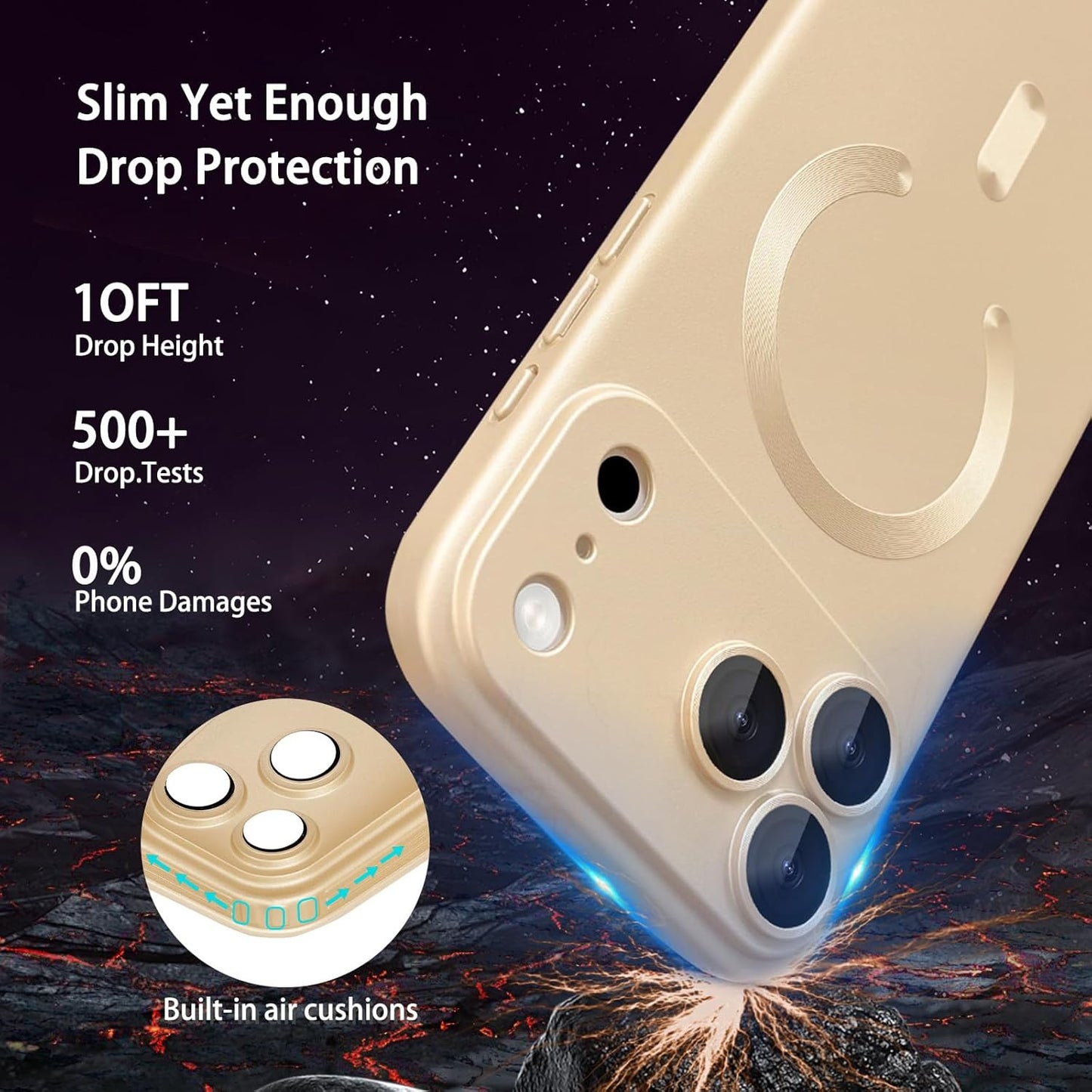 Magnetic for Iphone 17 Pro Max Case, with Camera Lens Protector, Compatible with
