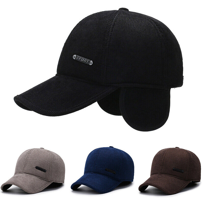 Unisex Men Corduroy Baseball Cap Casual Hat Trucker Classic Adjustable Solid