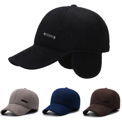 Unisex Men Corduroy Baseball Cap Casual Hat Trucker Classic Adjustable Solid
