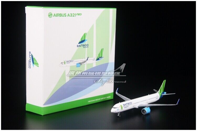 1:400 JC Wings BAMBOO AIRWAYS AIRBUS A321neo Passenger Airplane Diecast Model