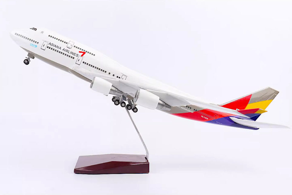 1:150 47CM ASIANA AIRLINES BOEING 747-400 Airplane Landing Gear Resin Model