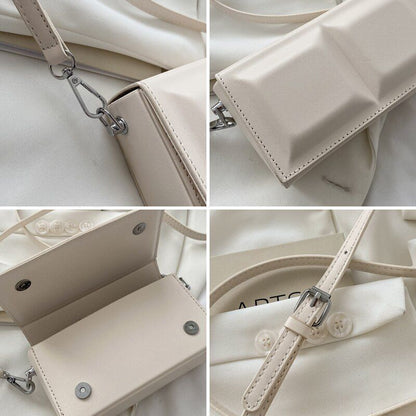 Crossbody Bag Casual Shoulder Bag Solid Color Messenger Bag 17*9*5 CM /9*10*6 CM