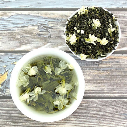 Chinese Organic Jasmine Green Tea Hairy Tip Silver Buds Loose Leaf Flower Tea
